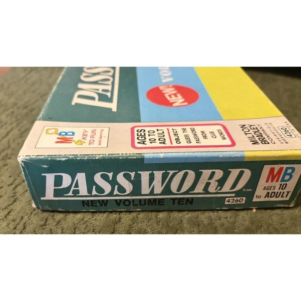 Vintage Password 1970 Volume Ten Edition Game by Milton Bradley
